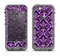 The Black & Purple Delicate Pattern Apple iPhone 5c LifeProof Nuud Case Skin Set