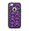 The Black & Purple Delicate Pattern Apple iPhone 5c Otterbox Defender Case Skin Set