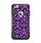 The Black & Purple Delicate Pattern Apple iPhone 6 Plus Otterbox Commuter Case Skin Set