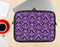 The Black & Purple Delicate Pattern Ink-Fuzed NeoPrene MacBook Laptop Sleeve