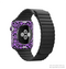 The Black & Purple Delicate Pattern Full-Body Skin Kit for the Apple Watch