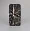 The Black Torn Woven Texture Skin-Sert Case for the Apple iPhone 4-4s