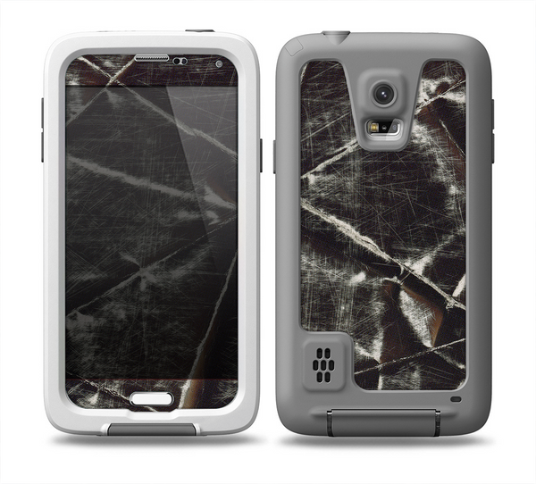 The Black Torn Woven Texture Skin for the Samsung Galaxy S5 frē LifeProof Case