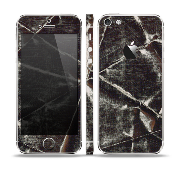 The Black Torn Woven Texture Skin Set for the Apple iPhone 5