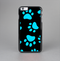 The Black & Turquoise Paw Print Skin-Sert Case for the Apple iPhone 6
