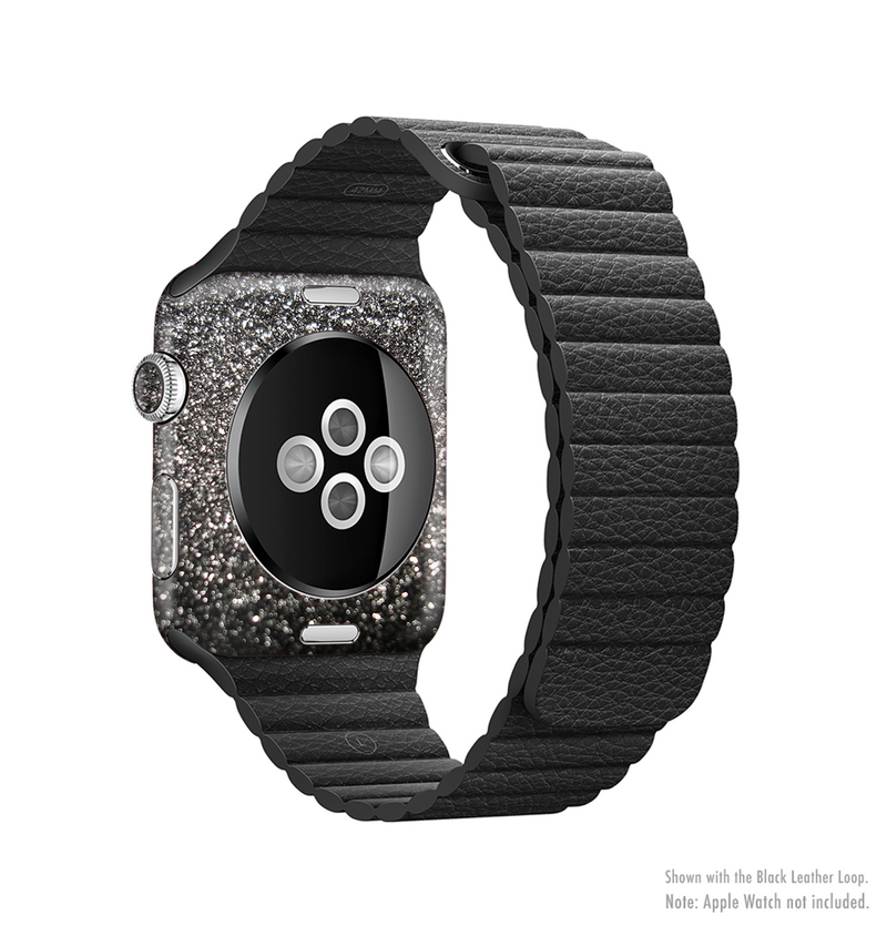 The Black Unfocused Sparkle Full-Body Skin Kit for the Apple Watch