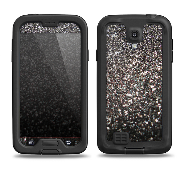 The Black Unfocused Sparkle Samsung Galaxy S4 LifeProof Nuud Case Skin Set