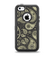 The Black & Vintage Green Paisley Apple iPhone 5c Otterbox Defender Case Skin Set