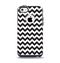 The Black & White Chevron Pattern Apple iPhone 5c Otterbox Commuter Case Skin Set