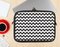 The Black & White Chevron Pattern Ink-Fuzed NeoPrene MacBook Laptop Sleeve