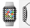 The Black & White Chevron Pattern Full-Body Skin Kit for the Apple Watch