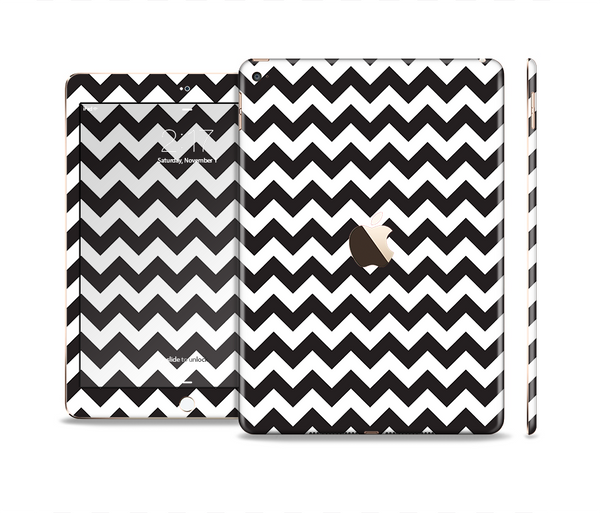 The Black & White Chevron Pattern Skin Set for the Apple iPad Air 2