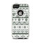 The Black & White Floral Aztec Pattern Apple iPhone 5-5s Otterbox Commuter Case Skin Set