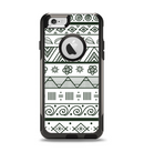 The Black & White Floral Aztec Pattern Apple iPhone 6 Otterbox Commuter Case Skin Set