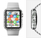 The Black & White Floral Aztec Pattern Full-Body Skin Kit for the Apple Watch
