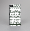 The Black & White Floral Aztec Pattern Skin-Sert Case for the Apple iPhone 4-4s