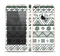 The Black & White Floral Aztec Pattern Skin Set for the Apple iPhone 5s