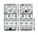 The Black & White Floral Aztec Pattern Sectioned Skin Series for the Apple iPhone 6 Plus