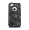 The Black & White Floral Lace Apple iPhone 5c Otterbox Commuter Case Skin Set