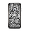 The Black & White Mirrored Floral Pattern V2 Apple iPhone 6 Plus Otterbox Commuter Case Skin Set