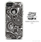 The Black & White Paisley Pattern Skin For The iPhone 4-4s or 5-5s Otterbox Commuter Case