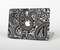 The Black & White Paisley Pattern V1 Skin Set for the Apple MacBook Pro 13" with Retina Display