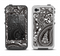 The Black & White Pasiley Pattern Apple iPhone 4-4s LifeProof Fre Case Skin Set