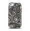 The Black & White Pasiley Pattern Apple iPhone 5c Otterbox Symmetry Case Skin Set