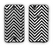 The Black & White Sharp Chevron Pattern Apple iPhone 6 Plus LifeProof Nuud Case Skin Set
