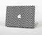 The Black & White Sharp Chevron Pattern Skin Set for the Apple MacBook Pro 13" with Retina Display