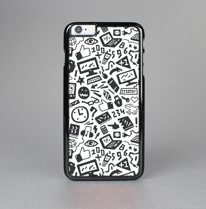 The Black & White Technology Icon Skin-Sert Case for the Apple iPhone 6