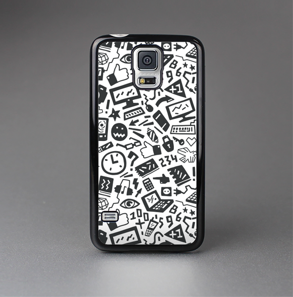 The Black & White Technology Icon Skin-Sert Case for the Samsung Galaxy S5