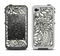 The Black & White Vector Floral Connect Apple iPhone 4-4s LifeProof Fre Case Skin Set