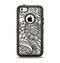 The Black & White Vector Floral Connect Apple iPhone 5c Otterbox Defender Case Skin Set