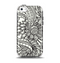 The Black & White Vector Floral Connect Apple iPhone 5c Otterbox Symmetry Case Skin Set