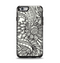 The Black & White Vector Floral Connect Apple iPhone 6 Otterbox Symmetry Case Skin Set