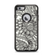 The Black & White Vector Floral Connect Apple iPhone 6 Plus Otterbox Defender Case Skin Set