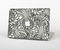The Black & White Vector Floral Connect Skin Set for the Apple MacBook Pro 15"