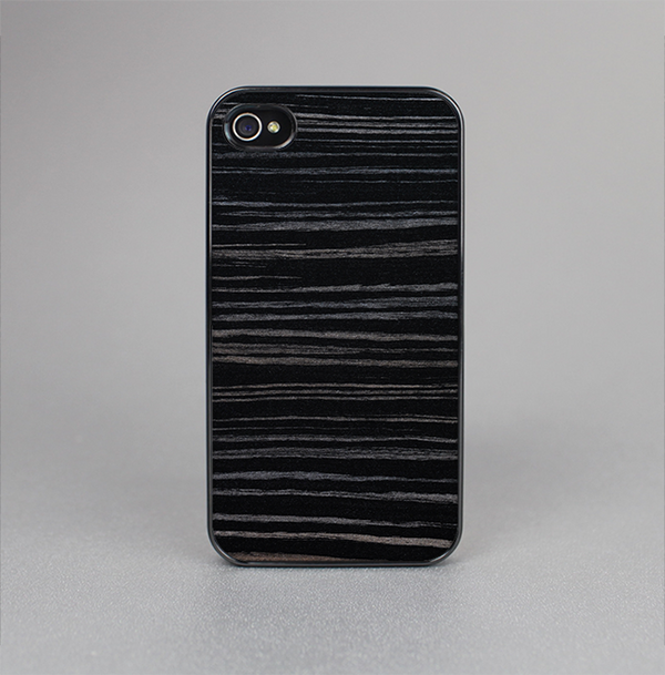 The Black Wood Texture Skin-Sert Case for the Apple iPhone 4-4s