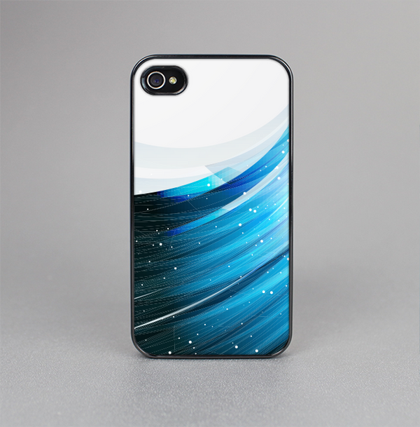The Black and Blue Highlighted HD Wave Skin-Sert Case for the Apple iPhone 4-4s
