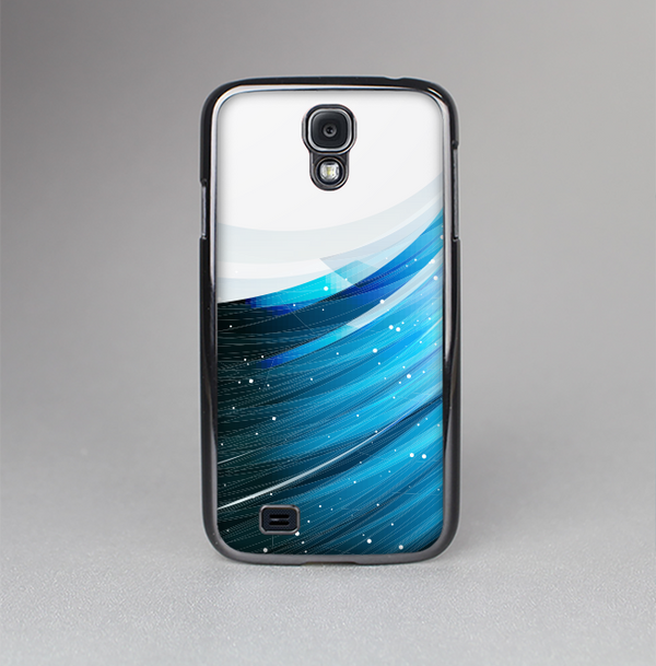The Black and Blue Highlighted HD Wave Skin-Sert Case for the Samsung Galaxy S4