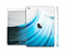 The Black and Blue Highlighted HD Wave Full Body Skin Set for the Apple iPad Mini 2