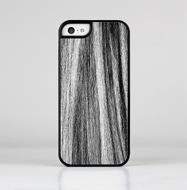 The Black and Grey Frizzy Texture Skin-Sert Case for the Apple iPhone 5c