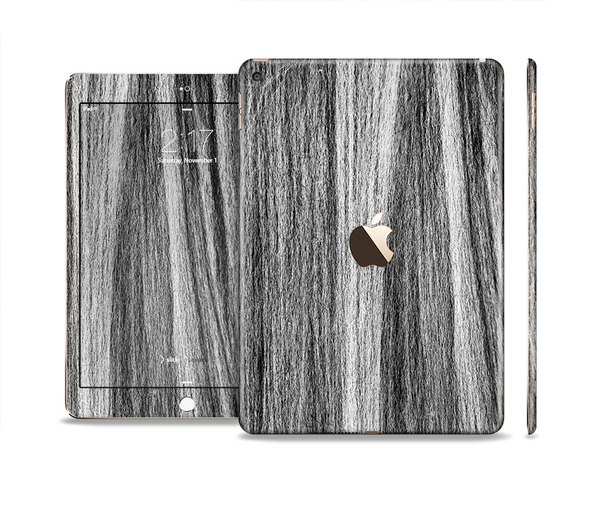 The Black and Grey Frizzy Texture Skin Set for the Apple iPad Air 2