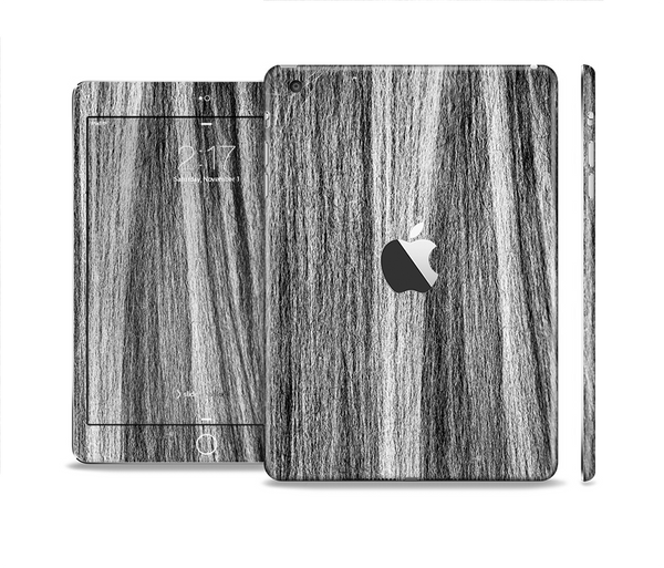 The Black and Grey Frizzy Texture Full Body Skin Set for the Apple iPad Mini 2