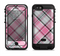 The Black and Pink Layered Plaid V5 Apple iPhone 6/6s LifeProof Fre POWER Case Skin Set