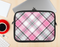 The Black and Pink Layered Plaid V5 Ink-Fuzed NeoPrene MacBook Laptop Sleeve