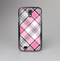 The Black and Pink Layered Plaid V5 Skin-Sert Case for the Samsung Galaxy S4