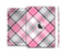 The Black and Pink Layered Plaid V5 Full Body Skin Set for the Apple iPad Mini 2