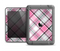 The Black and Pink Layered Plaid V5 Apple iPad Mini LifeProof Fre Case Skin Set